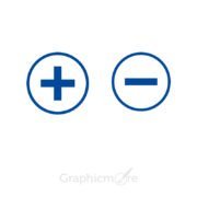 Plus Minus Button PSD Template Download by GraphicMore