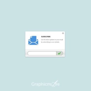 Simple Subscribe Form Free PSD File by GraphicMore