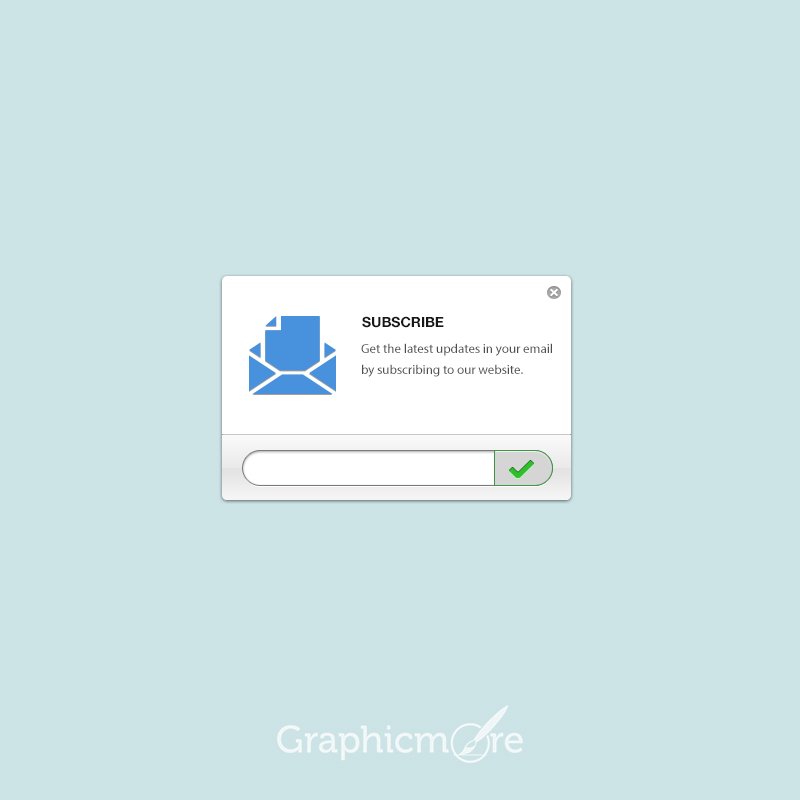 Simple Subscribe Form Free PSD File by GraphicMore