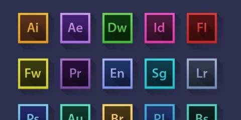 Adobe Creative Suite Icons Design Free PSD File