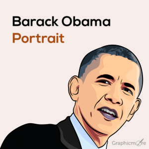 Barack Obama Portrait Free Vector File