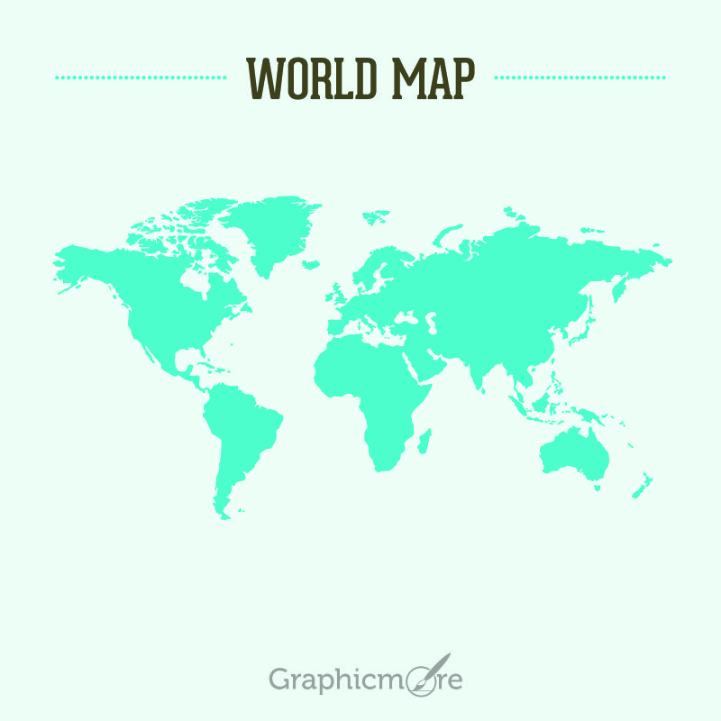 Blue World Map Design Free Vector File