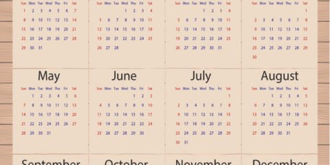 Calendar 2017 Template Design Paper on Wooden Background Free Vector File