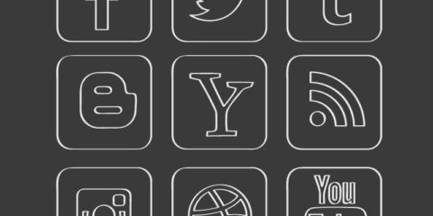 Chalkboard Social Media Icons Set Design Free Vector File