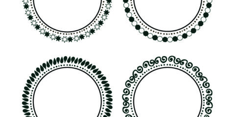 Cute Decorative Shapes Set Design Free Vector File