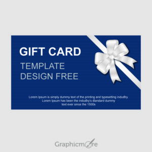 Gift Card Template Design Free Vector File