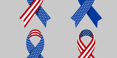 Patriotic Ribbons Design Free Vector File by GraphicMore