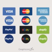 Payment Option Icons Set Design Free Vector File