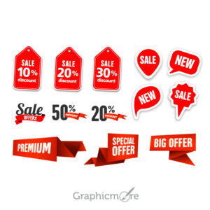 Promo Badges and Labels Design Free Vector File