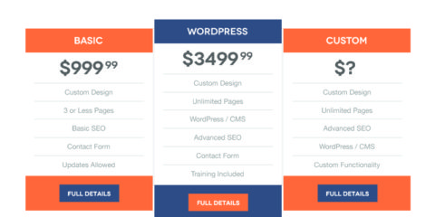 Web Design Pricing Packages Design Free PSD File
