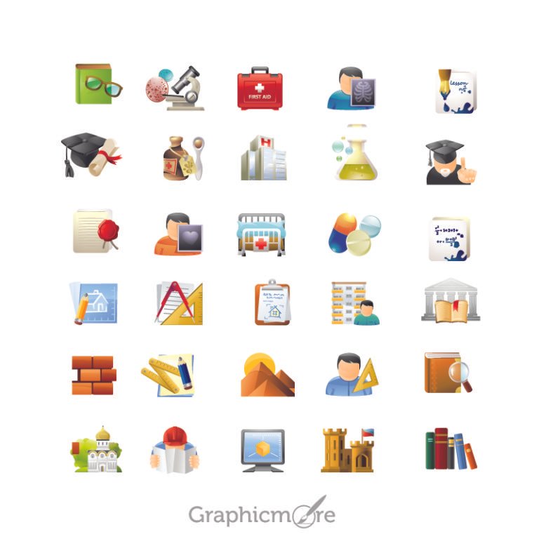 35 Best Education & Science Icons Design Free Vector File