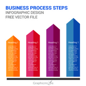 Business Process Steps Infographic Design Free Vector File