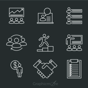 Entrepreneur Icons Design Free Vector File by GraphicMore