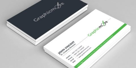 Free Corporate Green Business Card Design Vector File