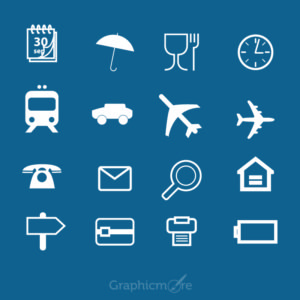 Free Vector Travel Icons Set Design