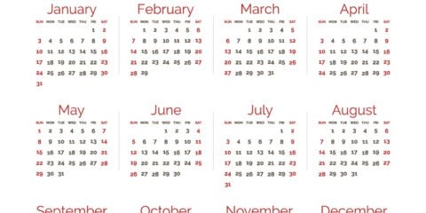 Maroon Calendar 2017 Template Design Free Vector File