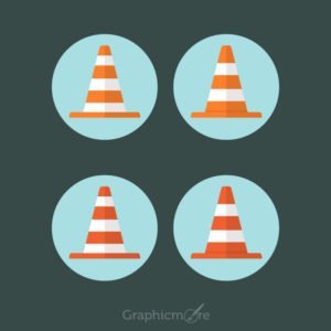 Safety Traffic Cones Design Free Vector File