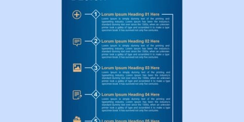 Text Blocks Professional Infographic Design Free PSD File