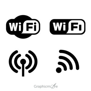 Wifi Logo Icons Set Design Free Vector File