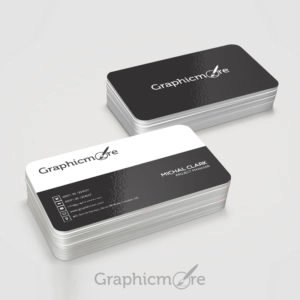Corporate & Professional Rounded Edge Business Card Design Free PSD File
