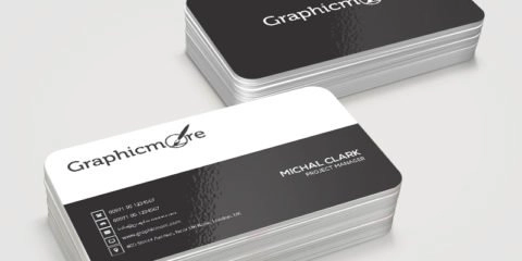 Corporate & Professional Rounded Edge Business Card Design Free PSD File