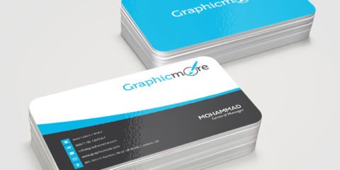 Flowy Creative Business Card Template & Mockup Design Free PSD File