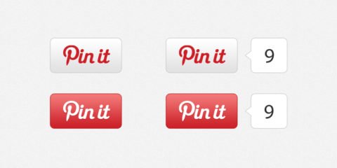 Pinterest Pin It Buttons Design Free PSD File