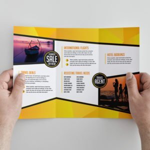 Free Trifold Brochure Template Design for Travel Agencies