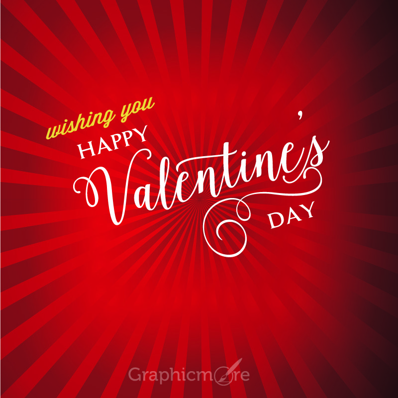 Happy Valentines Day Card Background Design Free Vector File