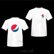 Pepsi Company White T Shirt Front & Back Side Design Free Vector File