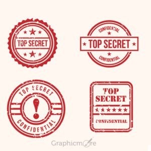 Top Secret Stamps Design Free Vector File Download
