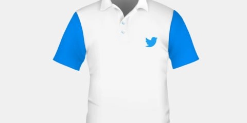 Twitter Company T Shirt Front Side Design Free Vector File
