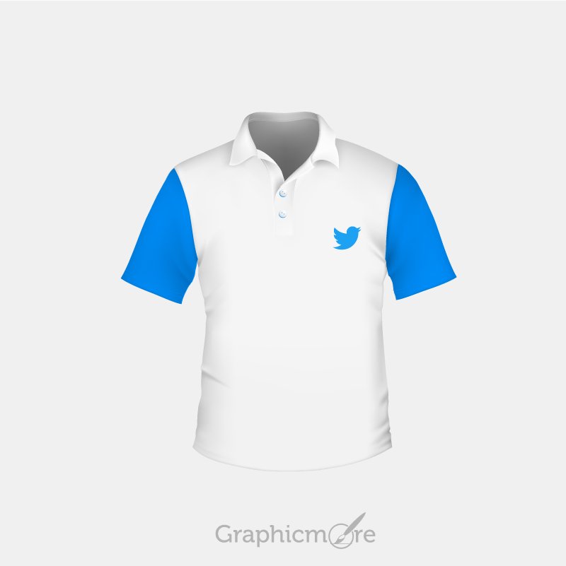 Twitter Company T Shirt Front Side Design Free Vector File