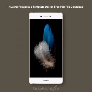 Huawei P8 Mockup Template Design Free PSD File Download