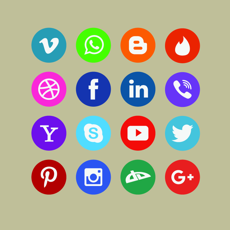 Social Media Icon Pack Design Free Vector File Download