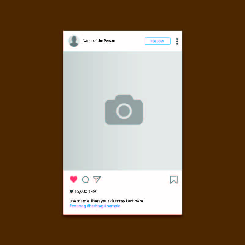 Instagram UI Screen Template Design Free Vector Download