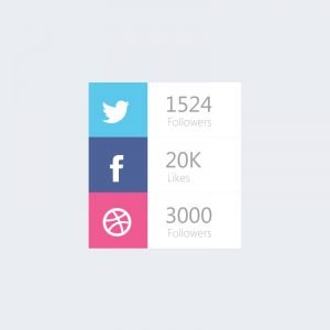 Social Media Followers Counter Design Free PSD Download