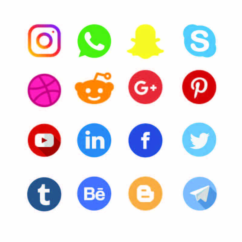 Top 14 Social Media Vector Icon Set Design Download