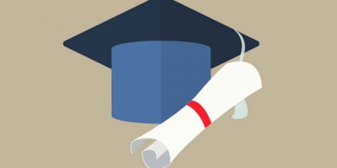 University Student Cap Mortar Board and Diploma Free Vector Download