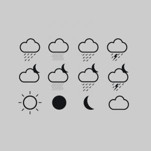12 Free Cloud Weather Icons Vector Collection