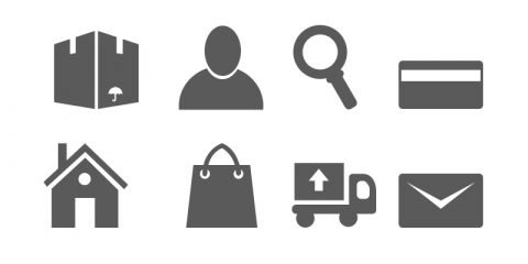 16 Minimal Ecommerce Icons Free PSD Design Download