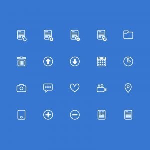 20 Free Clean Business PSD Icons Design Download