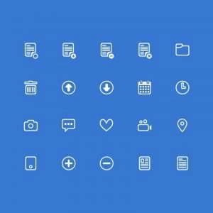 20 Free Clean Business PSD Icons Design Download