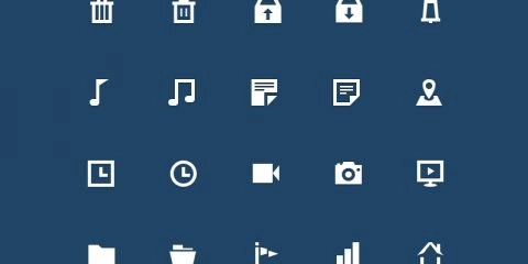 20 Free Flat Business Icons Design PSD Download