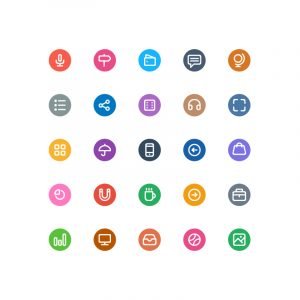 25 Free Flat Icons PSD Design for App and Website