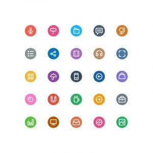 25 Free Flat Icons PSD Design for App and Website