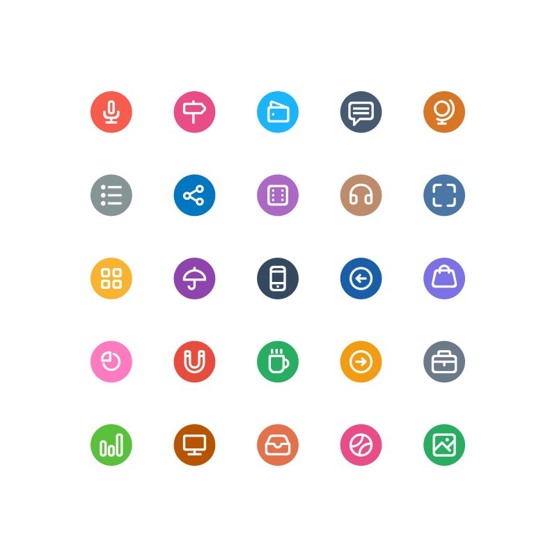 25 Free Flat Icons PSD Design for App and Website