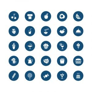 25 Free Food Icon Collection Design PSD Download