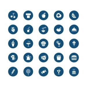 25 Free Food Icon Collection Design PSD Download