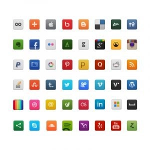 48 Free Social Media PSD Icons Design Collection